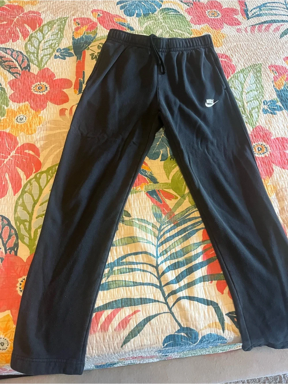 Nike Black Sweatpants with White Swoosh